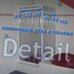 Sprchový kout Akvabel s nastavitelnou šířkou a hloubkou 135x93x185 cm