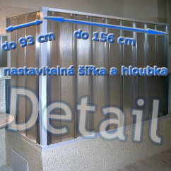 Vanový kout Akvabel s nastavitelnou šířkou a hloubkou 156x93x145cm